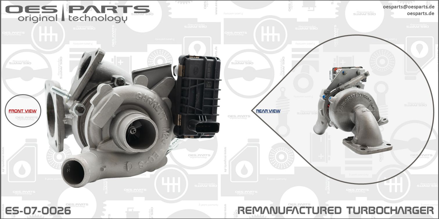 Turbocompresseur, suralimentation OES PARTS ES-07-0026