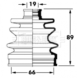 Jeu de joints-soufflets, arbre de commande BORG & BECK BCB6043