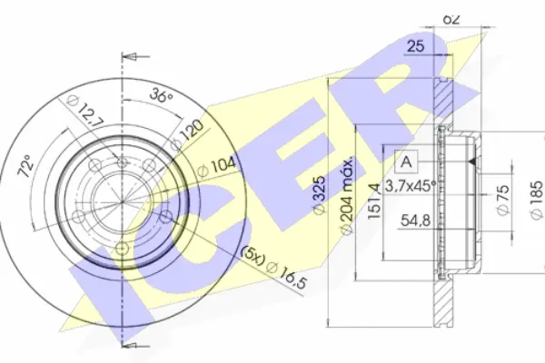 Disque de frein ICER 78BD2217-2