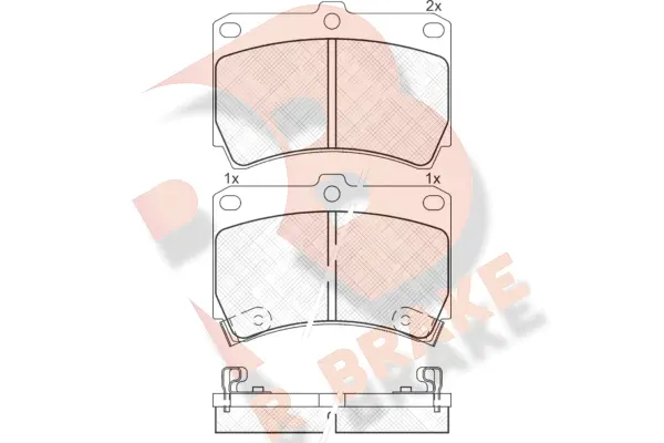 Kit de plaquettes de frein, frein à disque R BRAKE RB0970