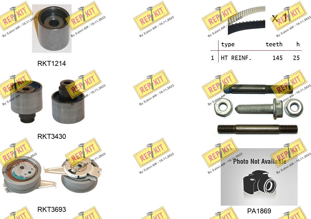 Pompe à eau + kit de courroie crantée REPKIT RKTK1166PA3