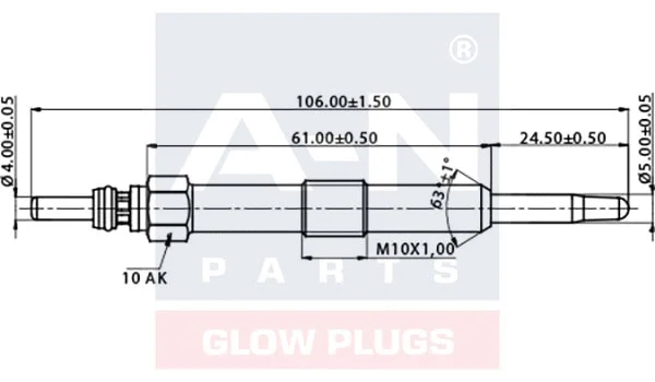 Bougie de préchauffage A-N PARTS A-N106985