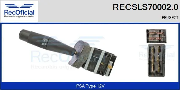 Commutateur de colonne de direction RECOFICIAL RECSLS70002.0
