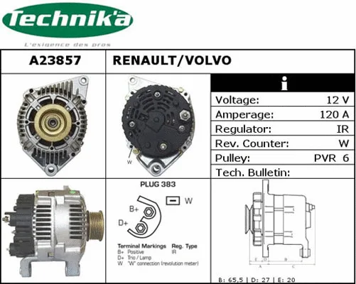 Alternateur Technika A23857