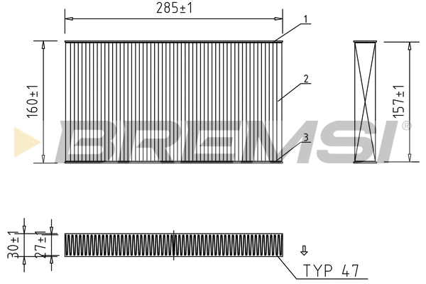 Filtre, air de l'habitacle BREMSI FC0488