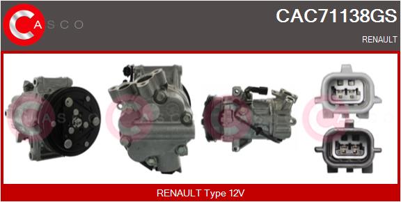 Compresseur, climatisation CASCO CAC71138GS