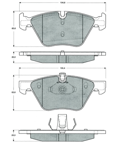 Kit de plaquettes de frein, frein à disque MTR MT516