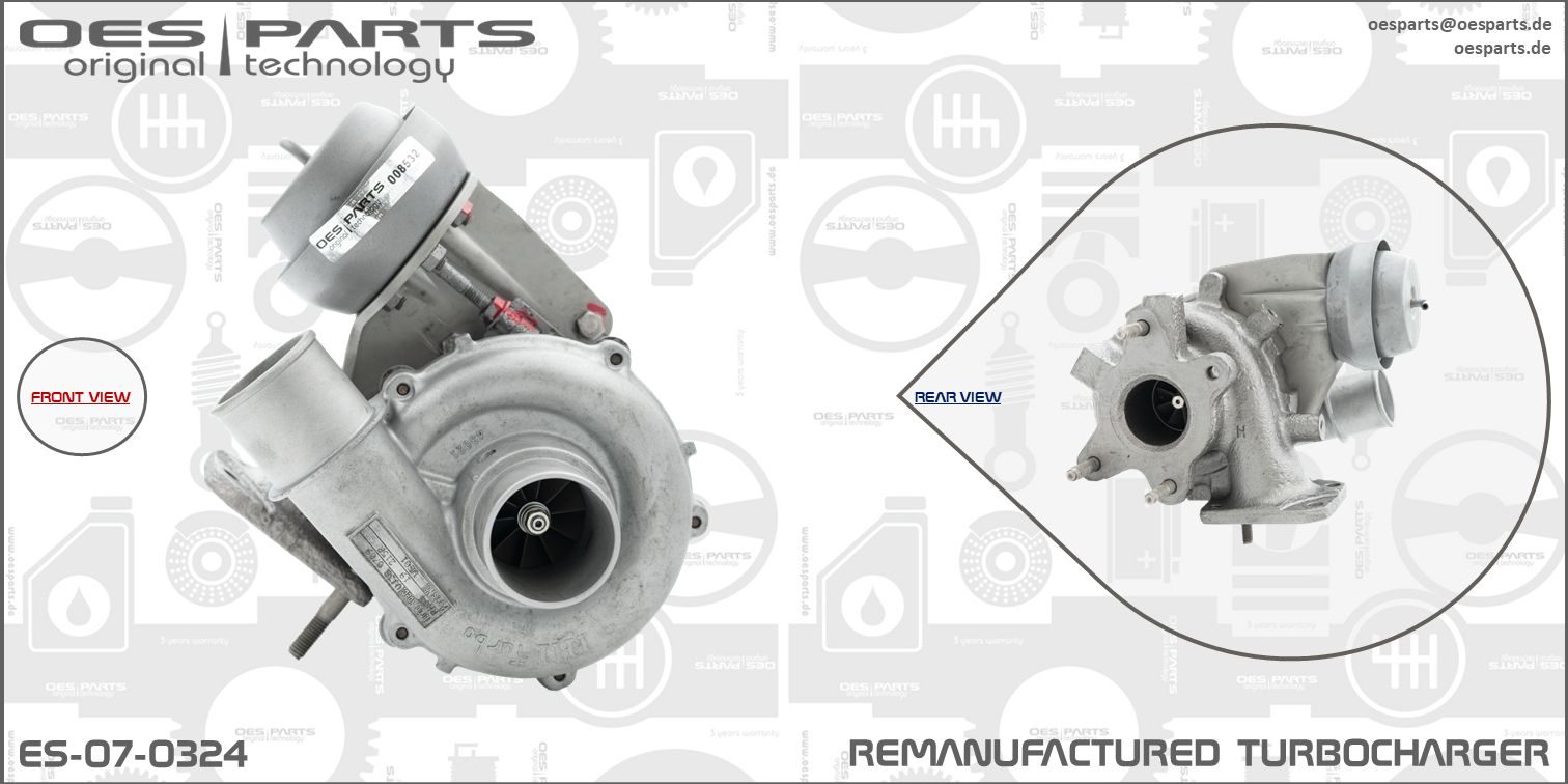 Turbocompresseur, suralimentation OES PARTS ES-07-0324