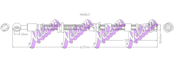 Flexible de frein KAWE H6863