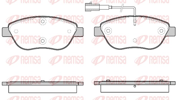 Kit de plaquettes de frein, frein à disque REMSA 0859.45