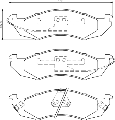 Kit de plaquettes de frein, frein à disque HELLA 8DB 355 037-321