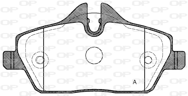 Kit de plaquettes de frein, frein à disque OPEN PARTS BPA1131.10