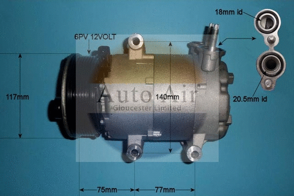 Compresseur, climatisation AUTO AIR GLOUCESTER 14-0232P