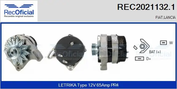 Alternateur RECOFICIAL REC2021132.1