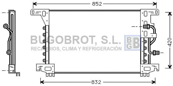 Condenseur, climatisation BUGOBROT 62-ME5144