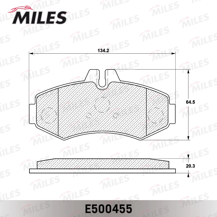 Kit de plaquettes de frein, frein à disque MILES E500455