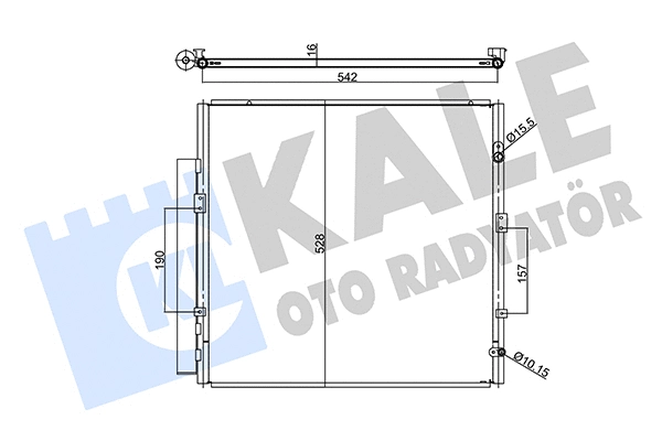 Condenseur, climatisation KALE OTO RADYATÖR 357995