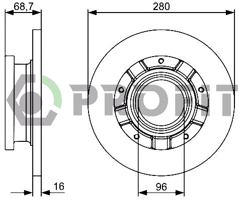 Disque de frein PROFIT 5010-1573