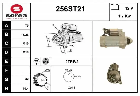 Démarreur STARTCAR 256ST21