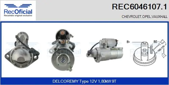 Démarreur RECOFICIAL REC6046107.1