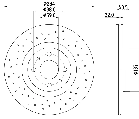 Disque de frein MINTEX MDC3186C