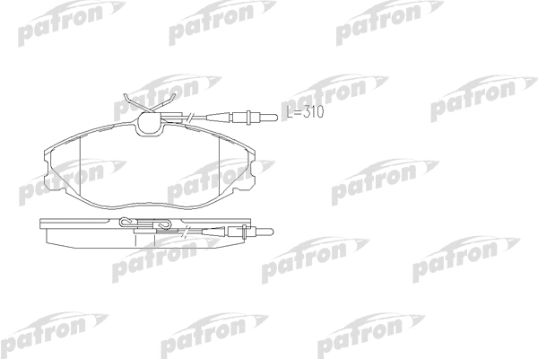 Kit de plaquettes de frein, frein à disque PATRON PBP1063
