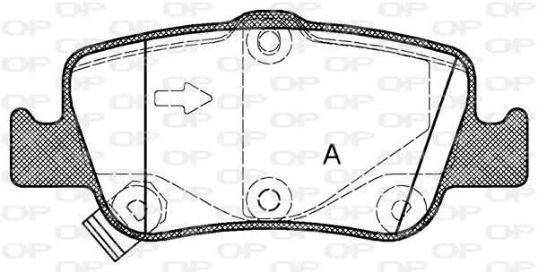 Kit de plaquettes de frein, frein à disque OPEN PARTS BPA1356.02
