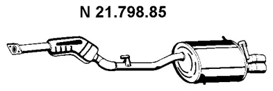 Silencieux arrière EBERSPÄCHER 21.798.85
