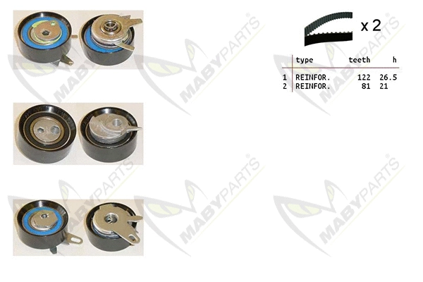 Kit de courroie crantée MABYPARTS OBK010234