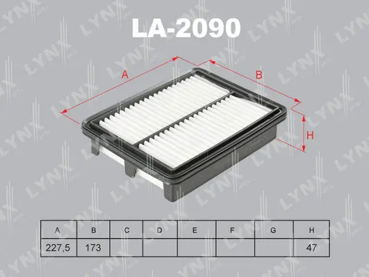 Filtre à air LYNXAUTO LA-2090