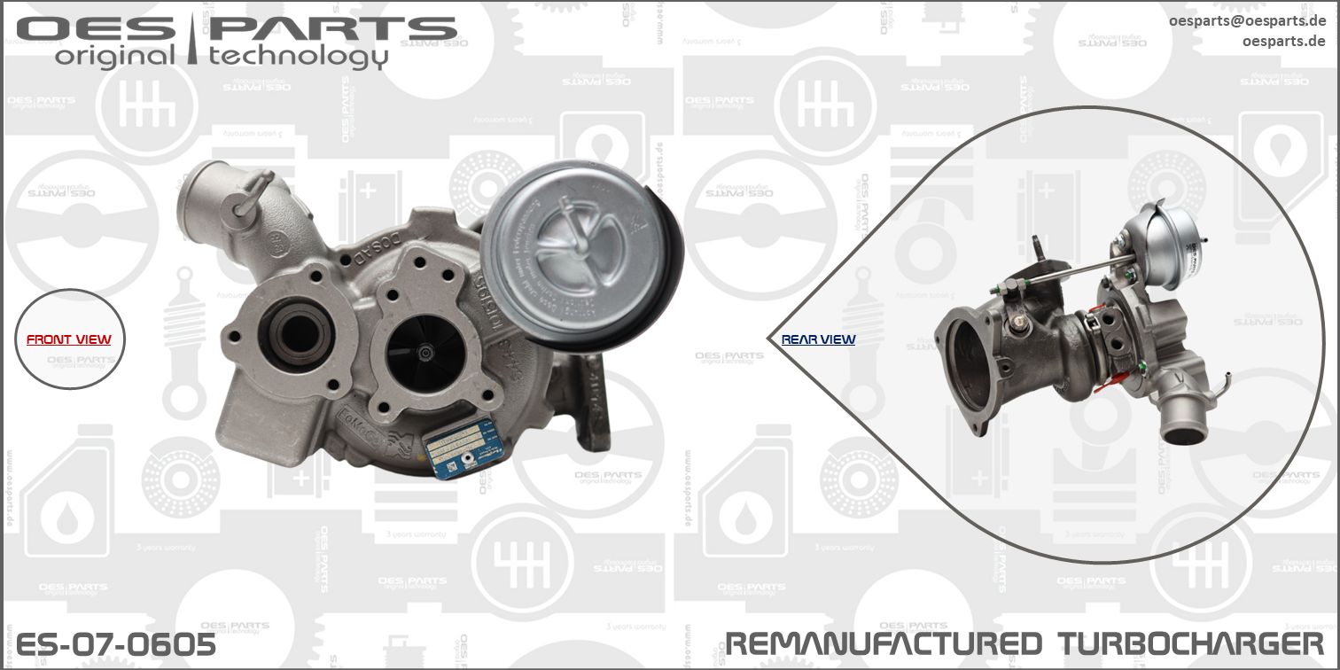 Turbocompresseur, suralimentation OES PARTS ES-07-0605