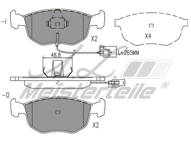 Kit de plaquettes de frein, frein à disque A.Z. Meisterteile AZMT-44-022-2147