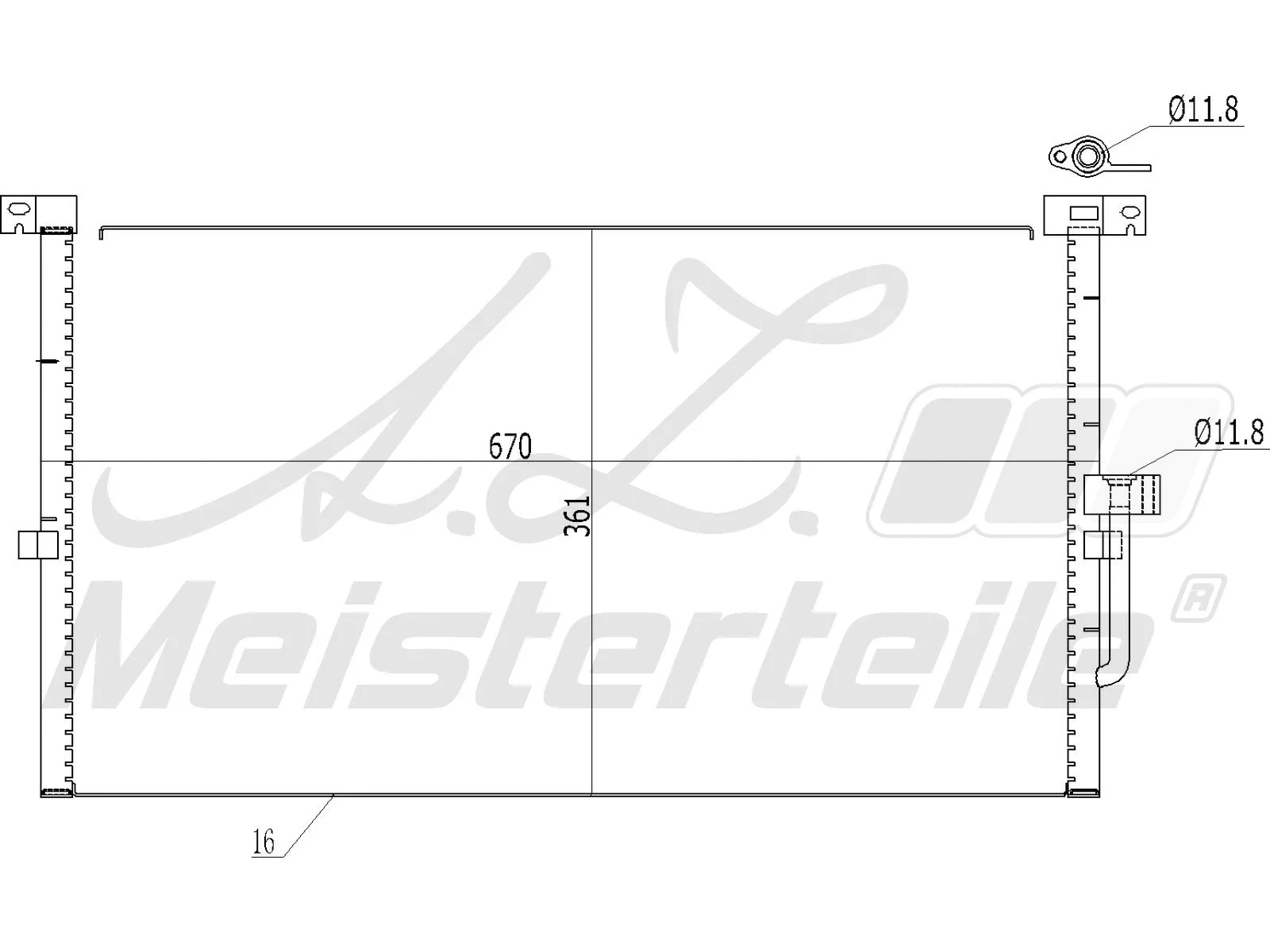 Condenseur, climatisation A.Z. Meisterteile AZMT-45-030-1418