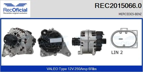 Alternateur RECOFICIAL REC2015066.0