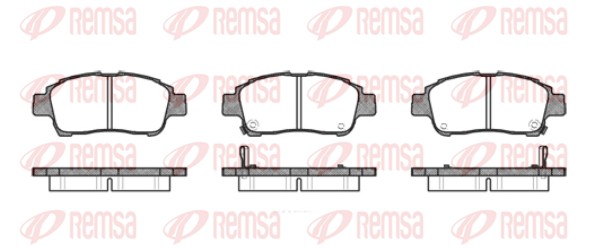 Kit de plaquettes de frein, frein à disque REMSA 0712.02
