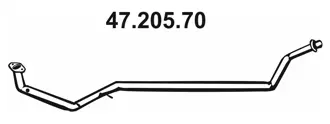 Tuyau d'échappement EBERSPÄCHER 47.205.70