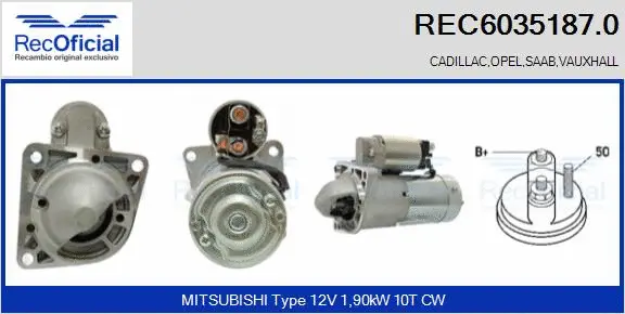 Démarreur RECOFICIAL REC6035187.0