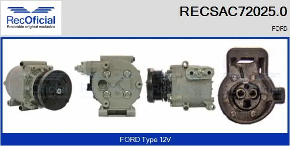 Compresseur, climatisation RECOFICIAL RECSAC72025.0
