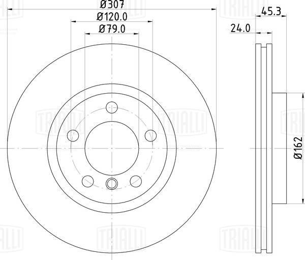 Disque de frein TRIALLI DF 266005