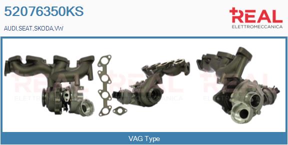 Turbocompresseur, suralimentation REAL 52076350KS