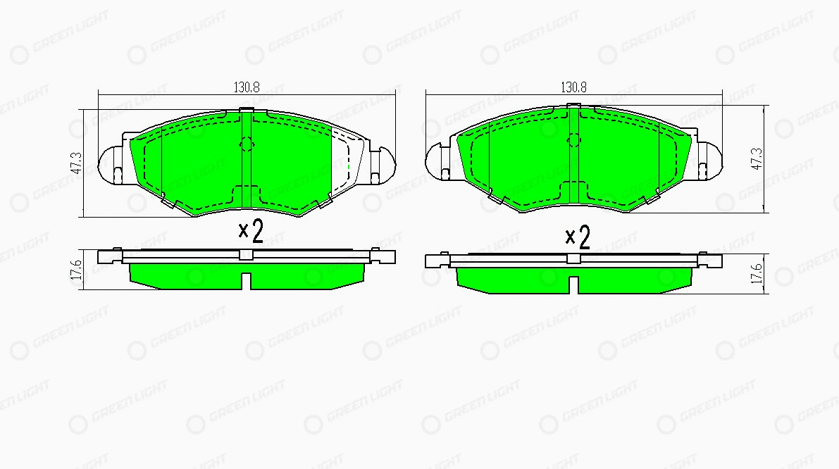 Kit de plaquettes de frein, frein à disque Automotive Adriado GLBP0022