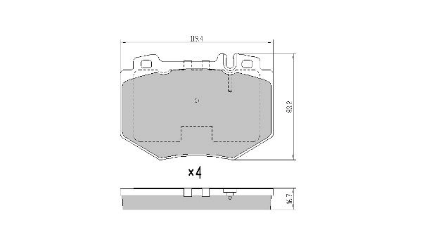 Kit de plaquettes de frein, frein à disque FREMAX FBP-0020