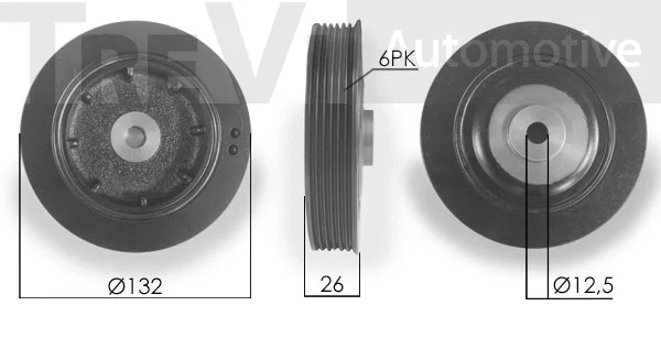 Poulie, vilebrequin TREVI AUTOMOTIVE PC1003
