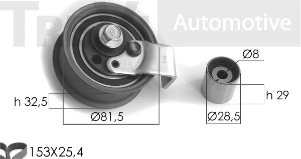 Kit de courroie crantée TREVI AUTOMOTIVE KD1057