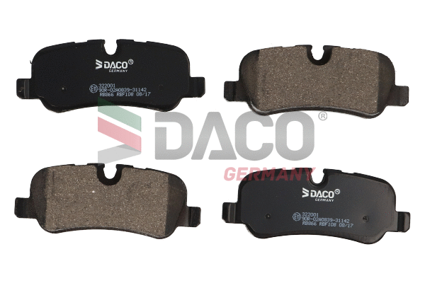 Kit de plaquettes de frein, frein à disque DACO Germany 322001