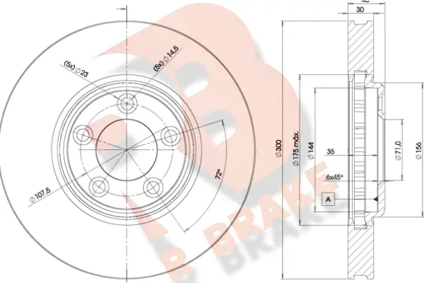 Disque de frein R BRAKE 78RBD24088