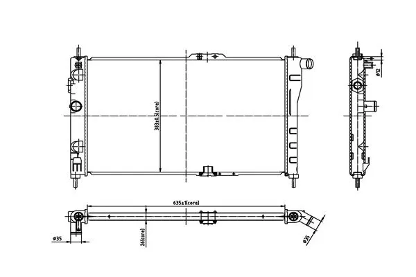 Radiateur, refroidissement du moteur ORDONEZ 2066004