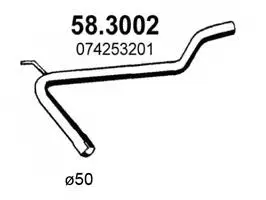 Tuyau d'échappement ASSO 58.3002