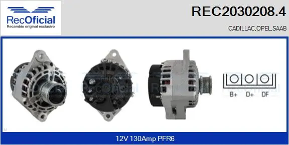 Alternateur RECOFICIAL REC2030208.4