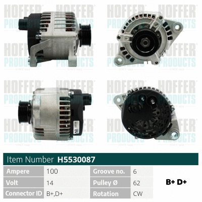 Alternateur HOFFER H5530087